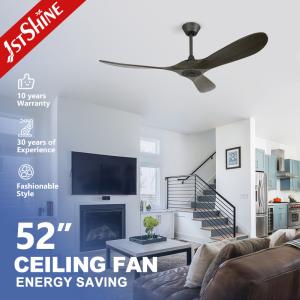 China 52 Inches Wooden Blades Ceiling Fan with Remote Control Enhance Your Home's Aesthetic factory