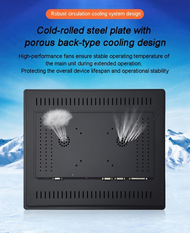 21.5 Inch Outdoor Waterproof Pure Flat Capacitive Touch Screen Monitor 1000nits Sunlight Display USB DVI Interface New Product
