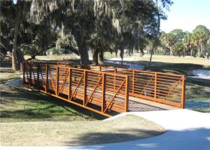 China Fast Assembled Prefabricated Steel Pedestrian Bridges / Steel Truss Pedestrian Bridge For Walk factory