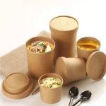 Food Grade Paper Soup Container With Lid Soup Bowl Soup Packaging