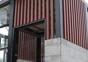 China Aluminium WPC Decorative Wall Panel Tube WPC Wood Slat Panel factory