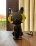 ODM Hand Carved Wooden Cat Statue Sculpture ISO9001 Certificate