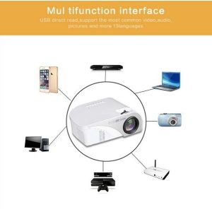 1200 Lumens 800x480 HDMI/AV/VGA/USB Input LED Video Projector HD Home Theater