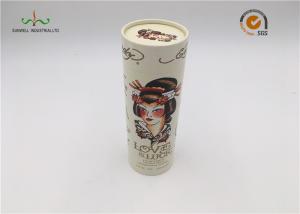 China 157g Artpaper Packaging Paper Cardboard Cylinder Tubes / Food Grade Paper Tube With Custom Logo factory