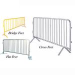 Blue Portable Crowd Control Barriers Fence With Flat Feet