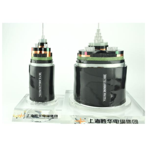 YJLV22 26/35kV 3x400SQMM Armoured Electrical Cable High Tension XLPE Insulated PVC Sheathed Sta Al Cable