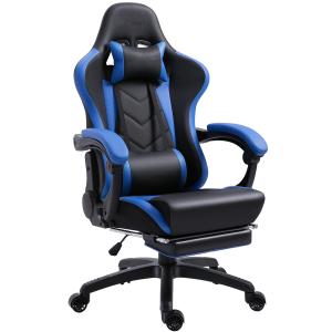China Office Desk Ergonomic Gaming Chair with Footrest Leather Mail Packing factory