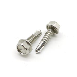 China DIN7504K Self Tapping Stainless Steel Screws For Metal 316 Hex Washer Head factory