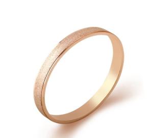China Rose Gold Matte Couple Engagement Rings Elegant Fashion Jewelry Stainless Steel Ring factory