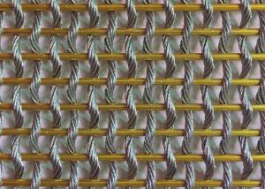 China Antiwear Flexible Stainless Steel Mesh Screen Plain Woven For Room Divider factory