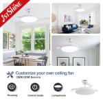 110-240V/50Hz-60Hz 42 inches White Decorative Ceiling Fan for Home Hotel and