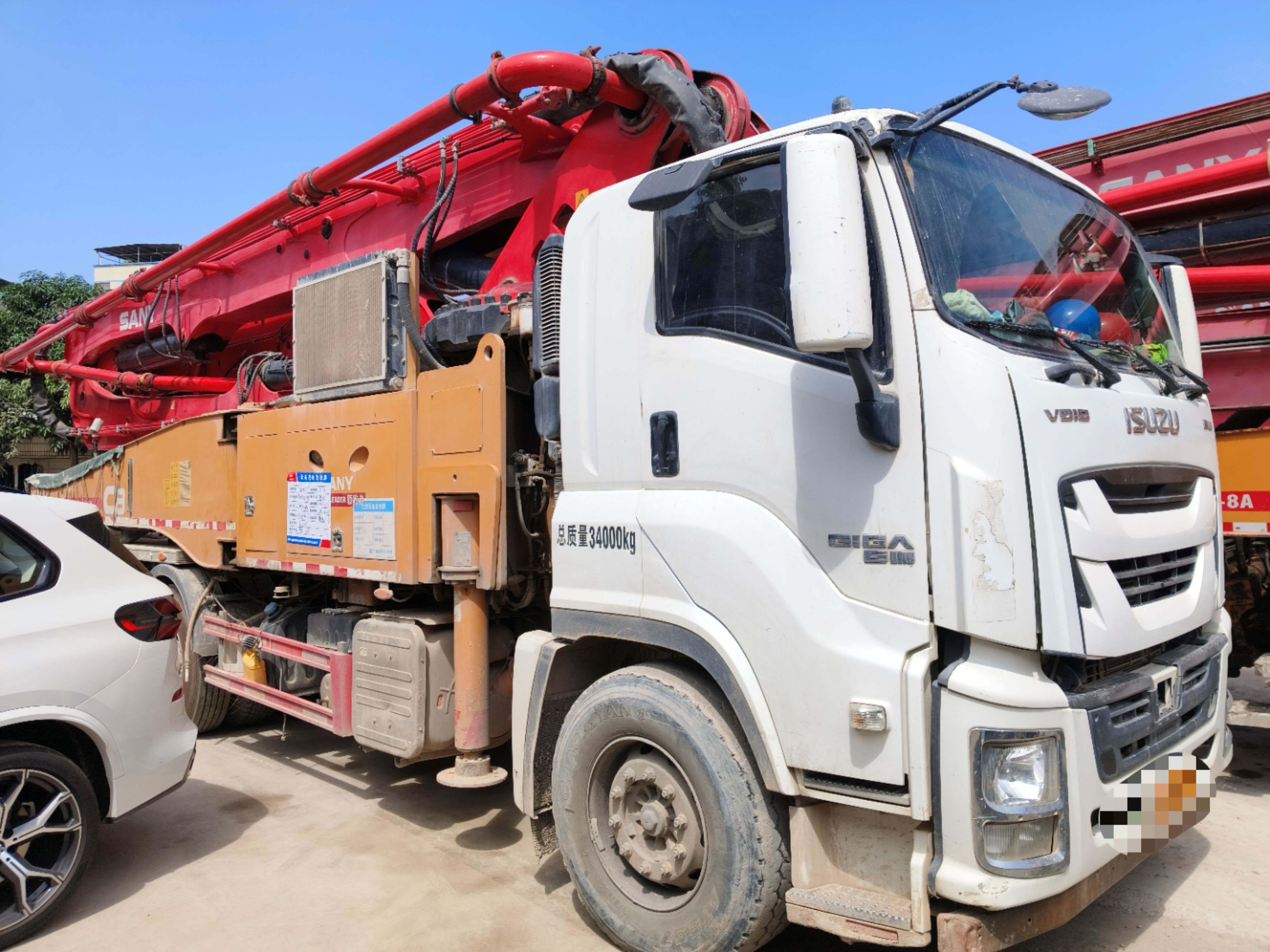 SYM5345THB Used Concrete Pump Trucks Very Good Condition with Basic Maintenance Vertical Reach 48.6m
