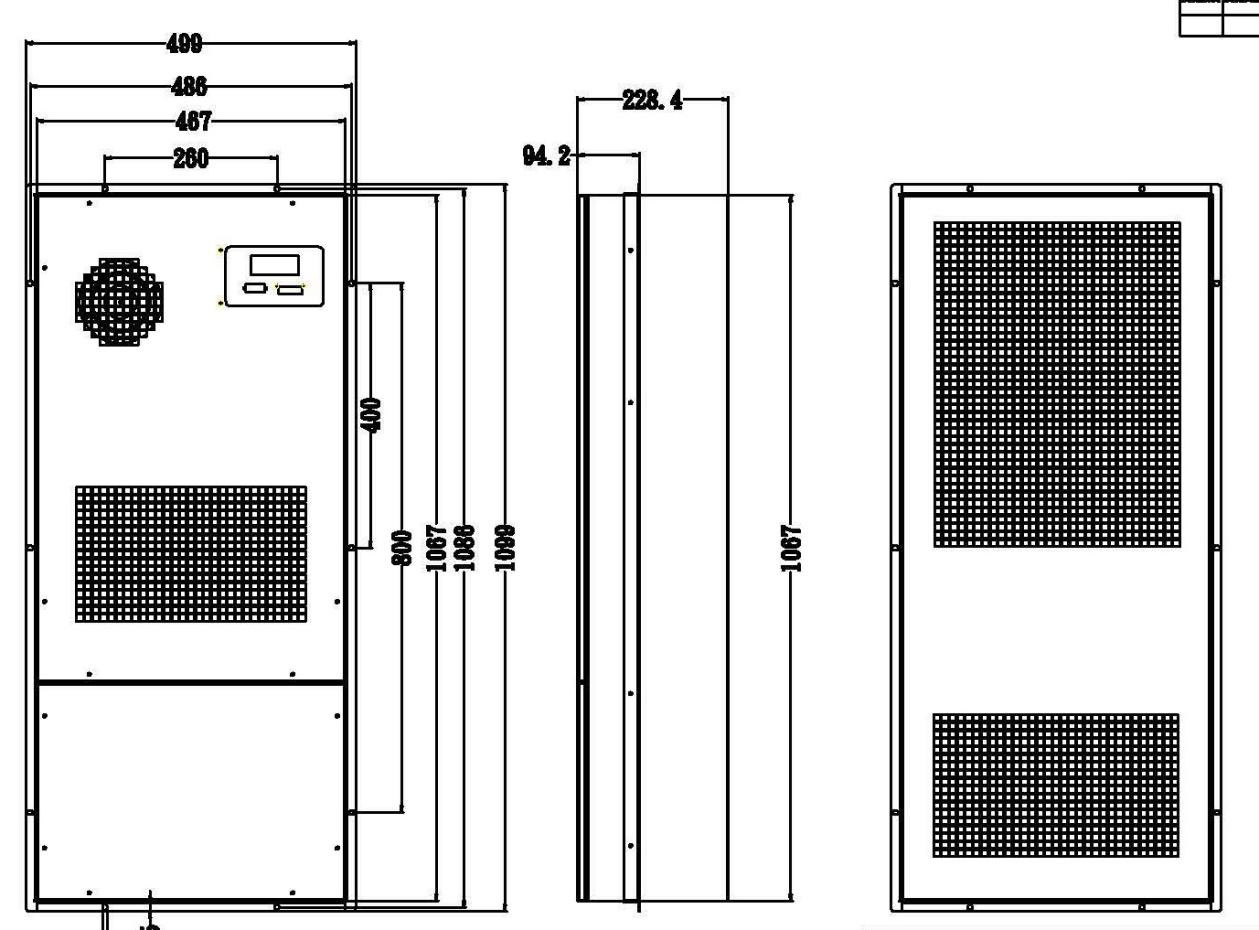DC 2000W Electrical Enclosure Air Conditioner