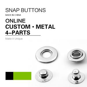 China Silver Metal Snap Button Exclusive Socket With Ring 4 Parts factory
