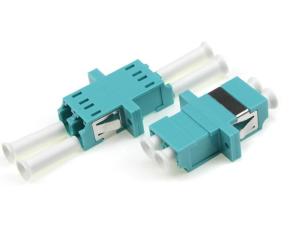 China Lc To Lc Fiber Adapter OM3 Symmetry Type Plastic UPC APC LC Duplex Adapter factory