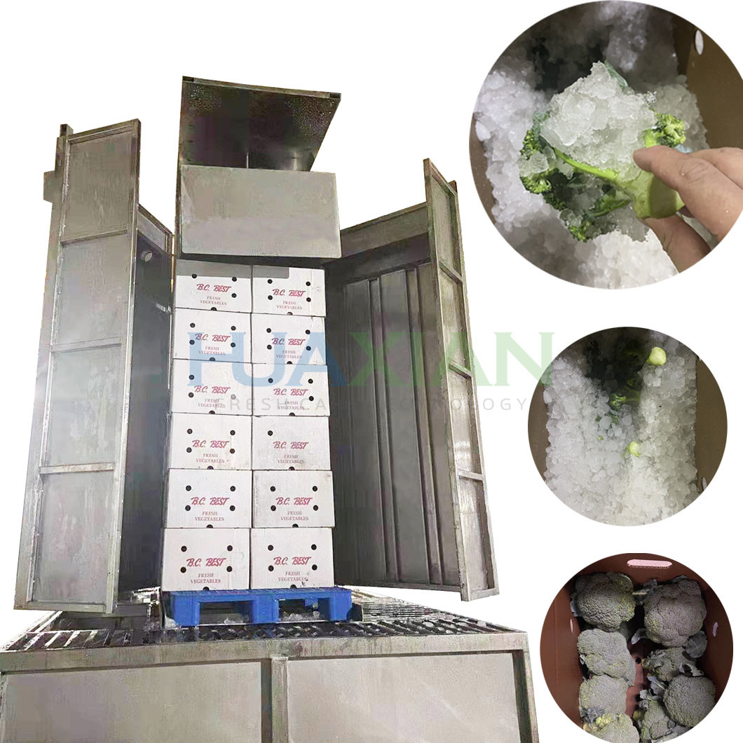 Automatic Broccoli Ice Injector 2mins Fast Processing For Vegetable Farm