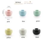 Household Ceramic Toothbrush Holder Set Stand With Pink Blue Green Color