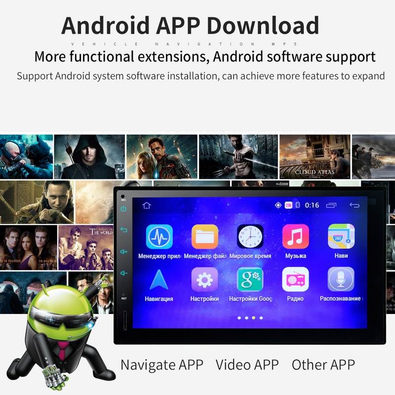 Ouchuangbo 7 inch full touch HD car radio stereo radio support 3G WIFI BT andrdoid 5.1 in stock fast ship