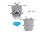 Washable 14"X14"X14" 3mm Shark Felt Baskets With Carry Handles