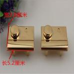 Top quality light gold handbag zinc alloy turn locks and hardware for lady sling