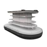 360-Degree Circular Display Island Cabinets For Chilled Beverages Fruits And