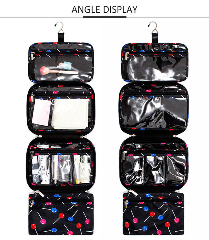 Multi Functional Folding L28*D8*H19 Cm Polyester Cosmetic Bag
