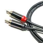 RCA Digital Audio Cable Plated Metal Shell Black PVC cover 3.5mm Length 1.25M