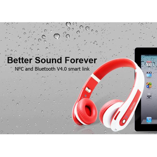 Red / Pink / Yellow Waterproof Retractable Wireless Stereo Bluetooth Headset 20Hz-20KHz