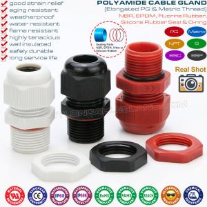 China Long Thread PG13.5 Cable Gland, Adjustable 6-12mm Lengthened PG Thread Hermetic Sealing Gland Connector factory
