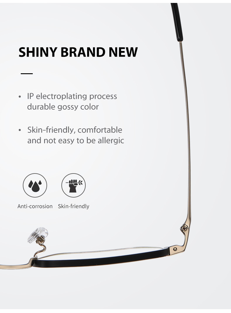 Custom Pure Titanium Frame Glasses Optical Easy Lens Replacement