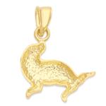 14k Gold Seal Pendant, Sea Life Jewelry, Spirit Animal Gift for Her with 20 inch