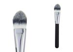 Eco Sliver Ferrule Cute Powder Foundation Brush With Long Wooden Handle