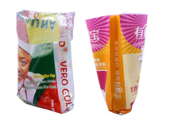 PP Woven Laminated Animal Feed Bags , Dog Food 15kg Bag Double Stitched