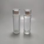 Glass Collar 100ml 150ml Frosted Cylinder Toner Bottle with Cap Body Material