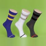 Spandex / Cotton Mens Blue Ankle Socks , Color Stripes Men's Athletic Socks