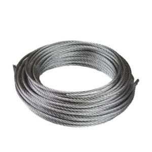 China Non-coated 500fts Length 500fts 6x19-WSC 7x19 Galvanized Ungalvanized Steel Cable factory