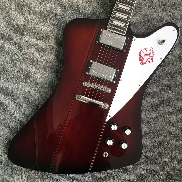 Chibson firebird electric guitar dark red finish firebird guitar free shipping honeyburst firebird guitar