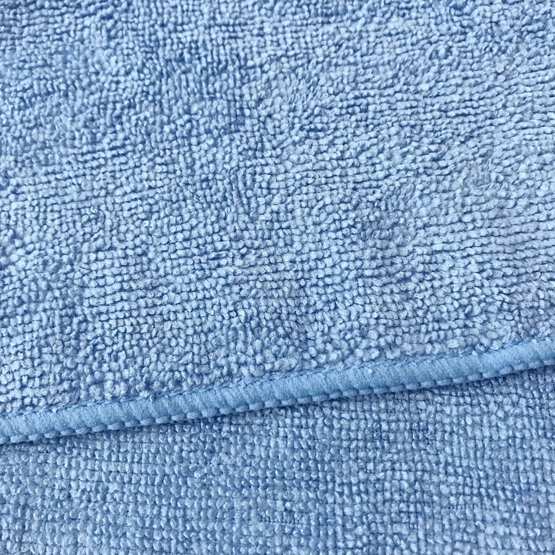 Thick blue plain design microfiber dry water wipes OEM supplier