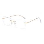 Frameless Rimless Plain Lens Glasses Spectacle Frame Eyeglasses BSCI