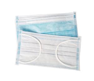 China Blue White Disposable 3 Ply Face Mask Antibacterial Fit Face For Adult / Child factory