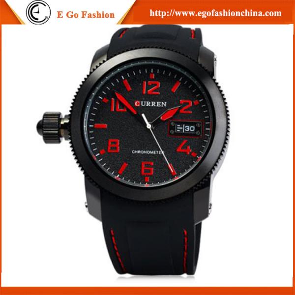 3 Colors Available Red White Blue Stainless Steel Watch Fashion Quartz Watch