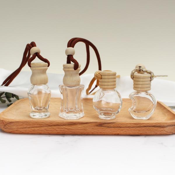 8ml 10ml Glass Car Air Freshener Bottle with Wooden Lid