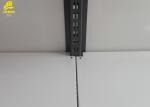 Dark Gray 4 Layers Commercial Gondola Shelving 1800mm High Middle Back Panel
