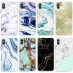 Geometric Marble Phone Case Water Color Light Weight For Iphone XS