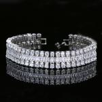 Summer Cute Crystal Bracele Jewelry Cluster Colorful CZ Stone Bracelet SIlver