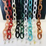 2021 Hot Sale Red And Green Color Acrylic Chain Colorful Beaded Eyeglass Chain