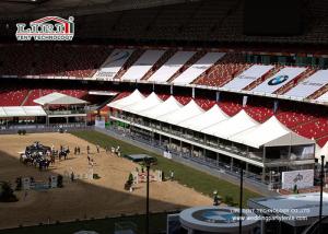 China 20M x 50M High Peak Double Decker Tents with ABS Hard Wall for VIP luxury lounge factory