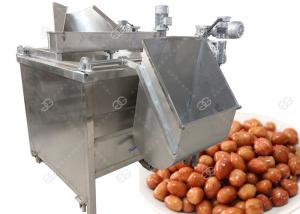 China SUS304 Automatic Fryer Machine , Electric Heating Peanut Frying Machine 100-150 Kg / H factory