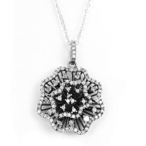 China Affordable Round CZ Pendant 925 Sterling Silver Fashion Jewelry Gift for Women factory