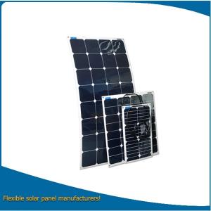 China 10w to 200w semi flexible solar panel / flexible solar panel for yacht, caravan factory